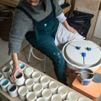 Juliet Macleod in her studio 2018